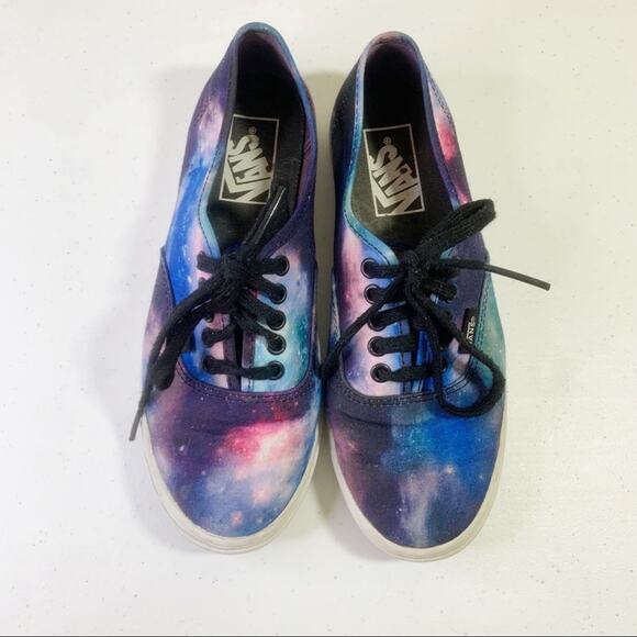 Vans Cosmic Galaxy Space Lace-up Canvas Black/Blue Lo Pro Tennis Shoes - Picture 2 of 8